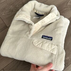 Patagonia Women’s Re-Tool Fleece Pullover Sweater Cream size XS POLARTEC THERMAL